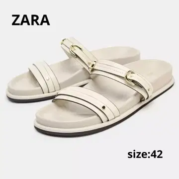 버클 달린 플레인 샌들 아이보리