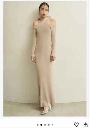 새상품 SNIDEL 프론트 크로스 니트 원피스