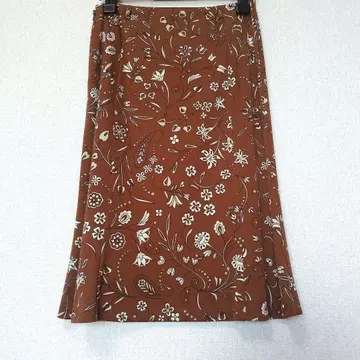 BOSCH 꽃무늬 플레어 스커트 브라운