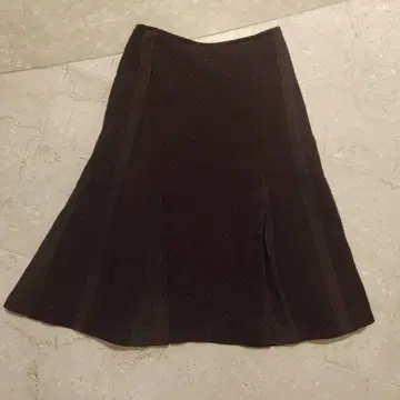 브라운 플레어 스커트 레이스 반짝이