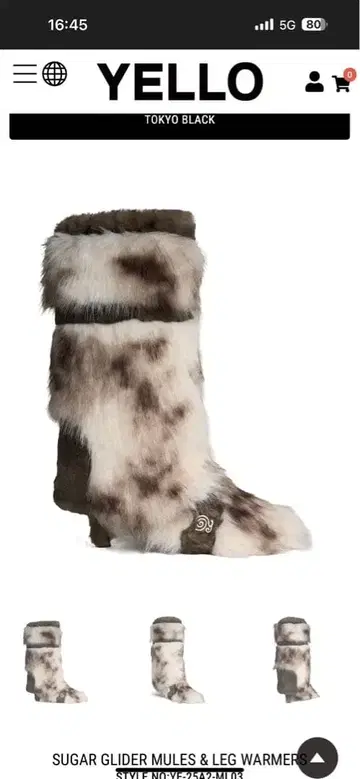 YELLO SUGAR GLIDER MULES & LEG WARMERS