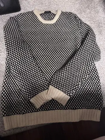 BEAMS 다이아몬드 패턴 니트 스웨터