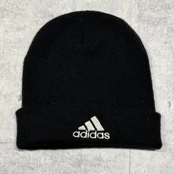 00s adidas 모션 로고 리브 니트 모자 올드 아디다스