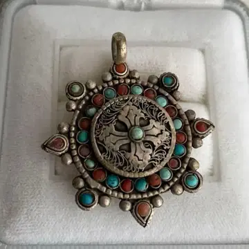 빈티지 실버 펜던트 탑