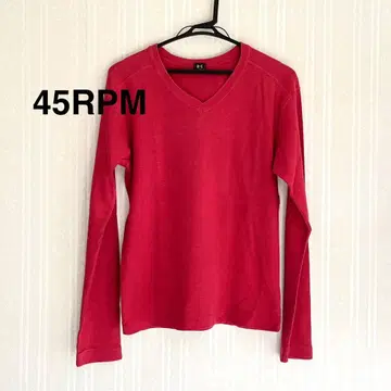 레어! 45RPM BOYS V넥 긴팔 티셔츠