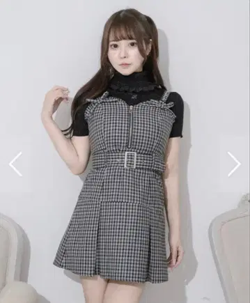 pium 피움 프론트 지퍼 오버롤 스커트