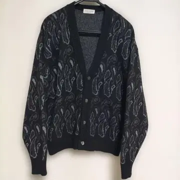 페이즐리 패턴 *블랙과 그레이 가디건 */남성용 / 멋스러운 *
