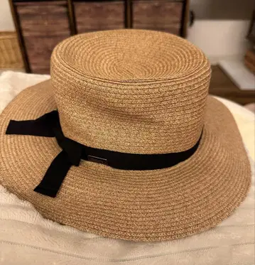 Orcival 베이지 밀짚모자 리본 포함