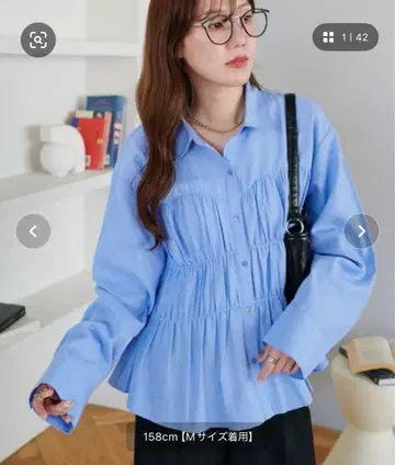 DISCOAT 스카이블루 셔링 옥스 셔츠 M 사이즈