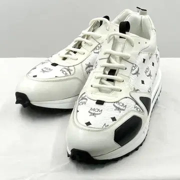 미사용 MCM 스니커즈 26.0cm 화이트 블랙 남성용 545182