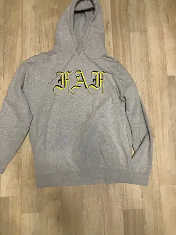 FAF 로고 그레이 후드티