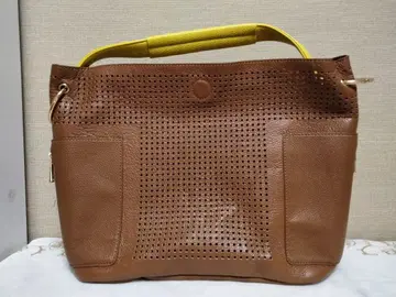 Do CLASSE 원 숄더백 소가죽 펀칭 백 브라운