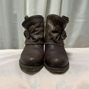 숏부츠 천연 가죽 브라운 빈티지 계열 ottoedieci