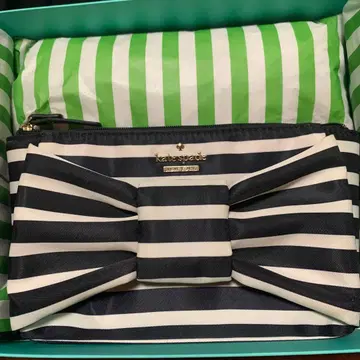 케이트 스페이드 스트라이프 리본 클러치백