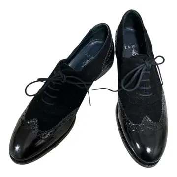 LA ROSS 블랙 윙팁 옥스퍼드 37.5