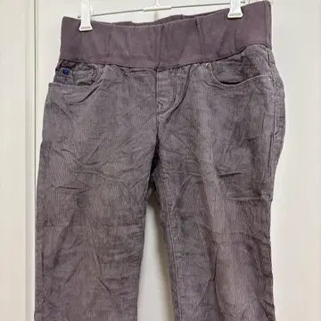 그레이 코듀로이 플레어 팬츠 하이웨스트 슬림핏 [ L ]