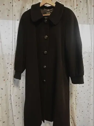 Leilian 블랙 고급 캐시미어 롱 코트 사이즈 9