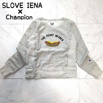 슬로브 이에나 Champion 맨투맨 트레이닝복 프린트 코튼