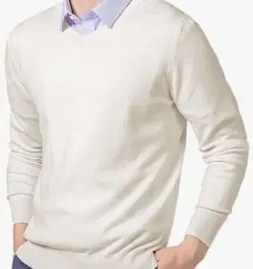 V넥 니트 스웨터