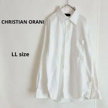 CHRISTIAN ORANI 와이셔츠 LL 화이트 면 100%
