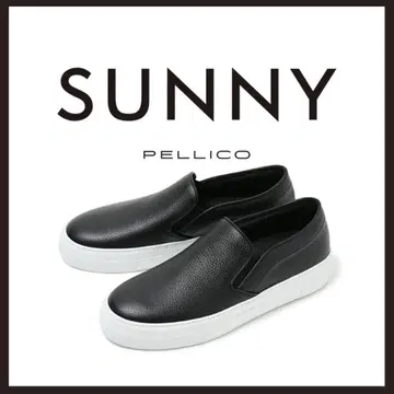 새상품 미사용 펠리코 서니 시보 가죽 슬립온 블랙 27cm