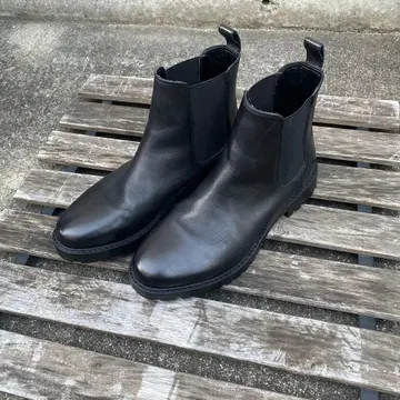 gu 리얼 가죽 사이드 고어 부츠