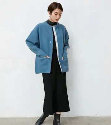 LAGUNAMOON 노카라 울 자켓 파랑