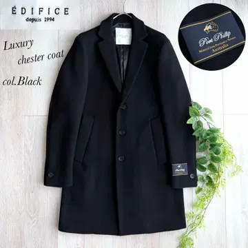 [ 새상품급 ] EDIFICE 에디피스 고급 체스터 코트 블랙 M