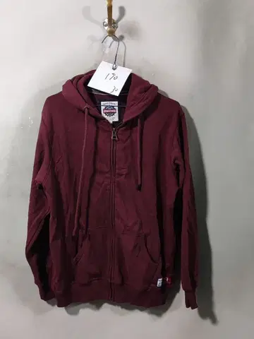 지퍼 후드티 와인 레드 / 베이직 디자인