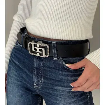 GYDA JEYSUS GG 가죽 와이드 벨트