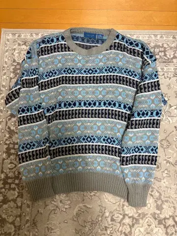 TOWNCRAFT 다이아몬드 패턴 스웨터 L 아가일 무늬