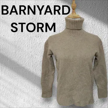 밴야드 스톰 고급 울 캐시미어 백 V 슬릿 터틀 니트