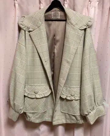 Honey Cinnamon 체크 자켓