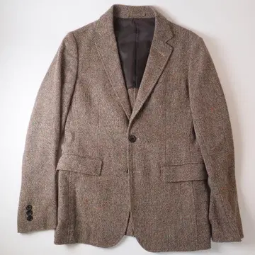 빔즈 브라운 트위드 테일러드 자켓