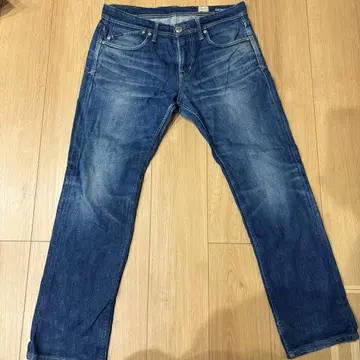 YANUK MICHEL 다크 블루 스트레이트 데님