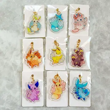 이브이 프렌즈 아크릴 키링 포켓몬 부스터