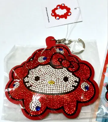 새상품 오사카 만박회장 한정판 미야쿠미야쿠 키티 반짝이 홀더