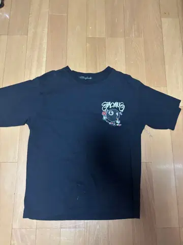 그래픽 프린트 T셔츠 세트 (블랙 핑크)