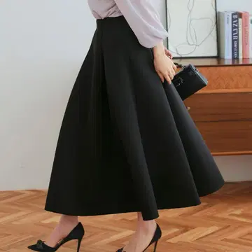 호타니 아츠코 아나운서 착용 종이상자 니트 플레어 스커트 L