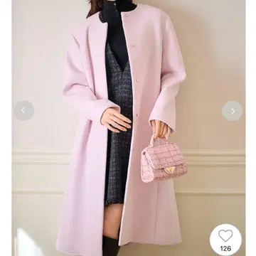 셀포드 노카라 코트 핑크 36 사이즈