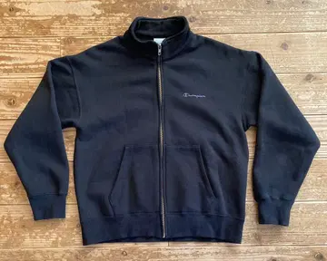 챔피온 스탠드 풀 집업 맨투맨 자켓 블랙 M