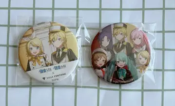 캔뱃지 하츠네 미쿠 x 빌라 폰테인 카가미네 린 카가미네 렌 집합 2세트