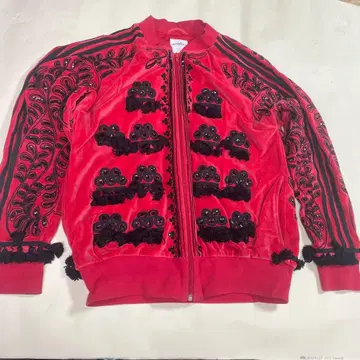 JEREMY SCOTT 빨간색 자수 저지 L 사이즈