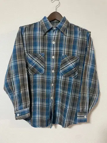 60s 70s BIGMAC 빈티지 플란넬 체크 셔츠 penneys