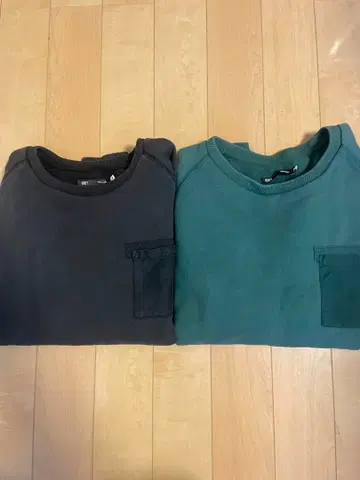 포켓 부착 트레이닝복 블랙 그린