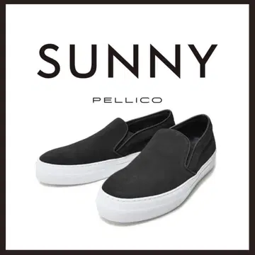 새상품 미사용 펠리코 서니 카프 스웨이드 슬립온 블랙 26.5cm