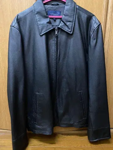 블랙 가죽 자켓 카라 부착 Croft & Barrow 구제 의류