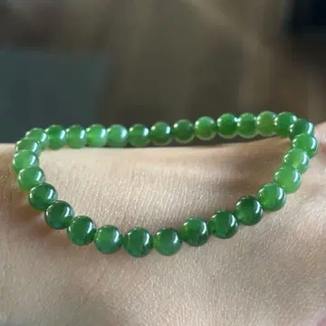 순수 천연 화전옥 (네프라이트) 벽옥 팔찌 흑점 없는 고품질