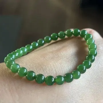 순수 천연 화전옥 (네프라이트) 벽옥 팔찌 흑점 없는 고품질