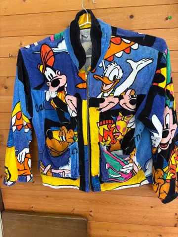 Disney 빈티지 파일 원단 점퍼